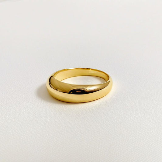 18K Yellow Gold Dome Ring